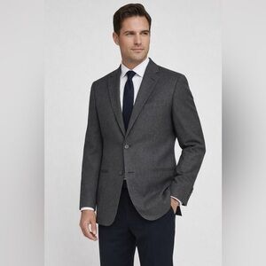 Kasper 42R Gray 100% Virgin Wool Blazer Two Button Sport Coat
